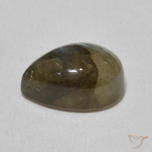 Labradorite Multicolore naturelle En forme de poire, 2.48 ct, Translucide