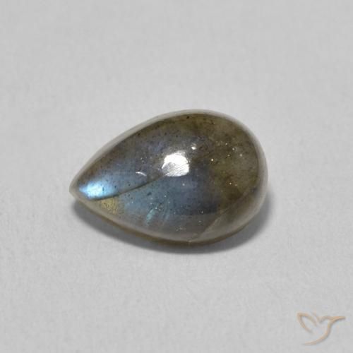 2.18ct Naturel Multicolore Labradorite, En forme de poire, Translucide