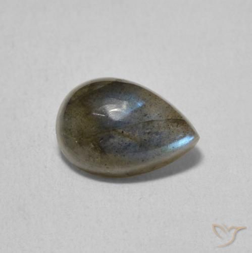 Labradorite Multicolore naturelle En forme de poire, 2.18 ct, Translucide