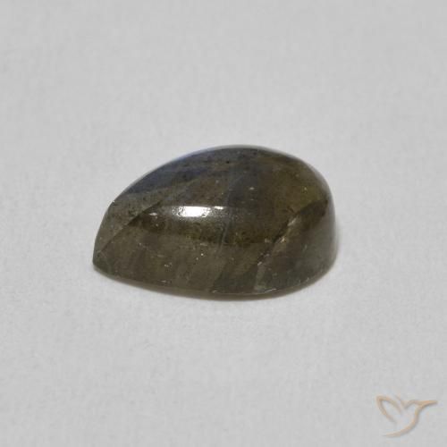 Labradorite Multicolore naturelle En forme de poire, 2.18 ct, Translucide
