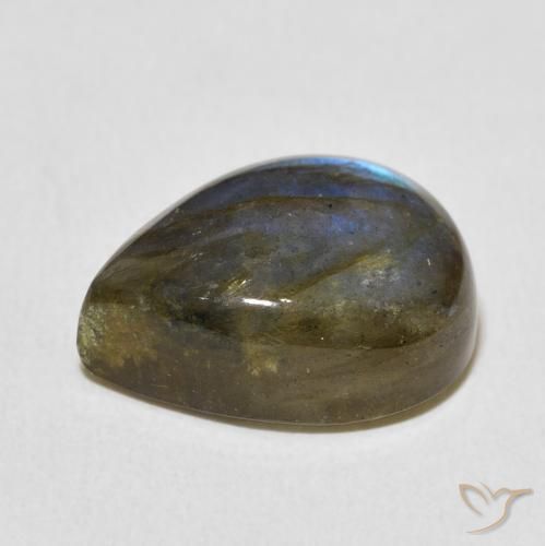 Labradorite Multicolore naturelle En forme de poire, 10.09 ct, Translucide