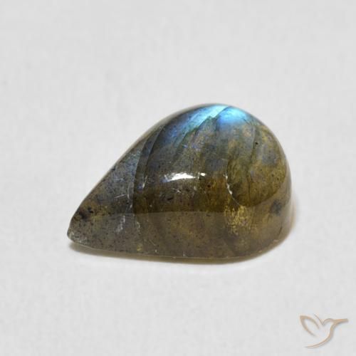 Labradorite Multicolore naturelle En forme de poire, 2.67 ct, Translucide