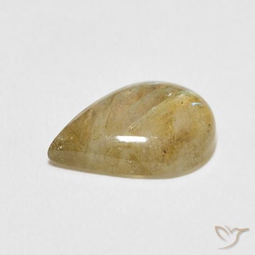 Labradorite Multicolore naturelle En forme de poire, 3.40 ct, Translucide