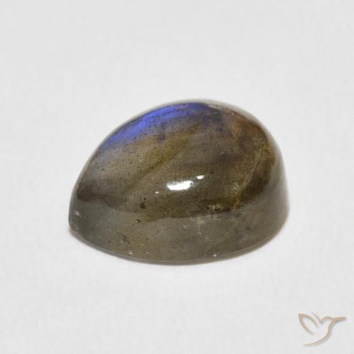 Labradorite Multicolore naturelle En forme de poire, 3.92 ct, Translucide
