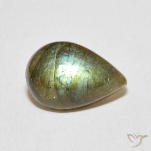 Labradorite Multicolore naturelle En forme de poire, 3.62 ct, Translucide