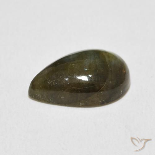 Labradorite Multicolore naturelle En forme de poire, 3.62 ct, Translucide
