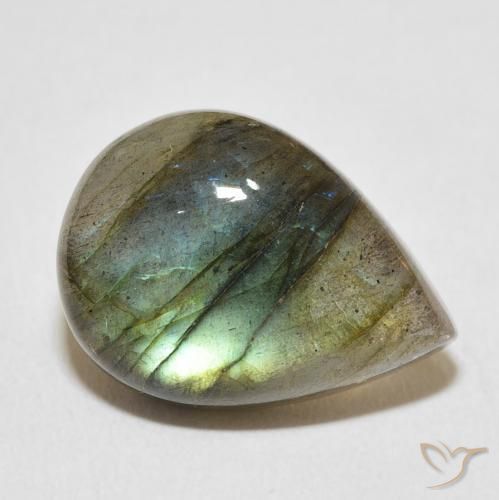 Labradorite Multicolore naturelle En forme de poire, 11.64 ct, Translucide