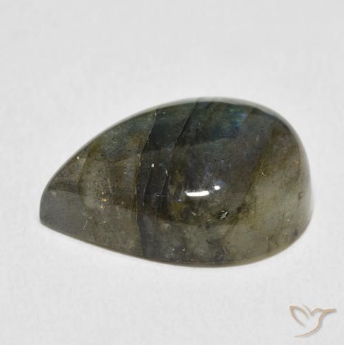 Labradorite Multicolore naturelle En forme de poire, 11.64 ct, Translucide