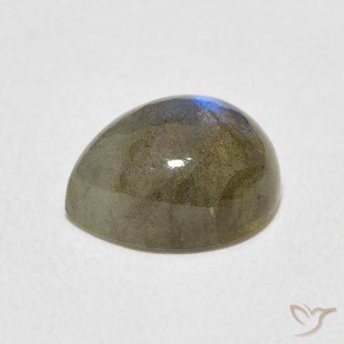 Labradorite Multicolore naturelle En forme de poire, 4.03 ct, Translucide