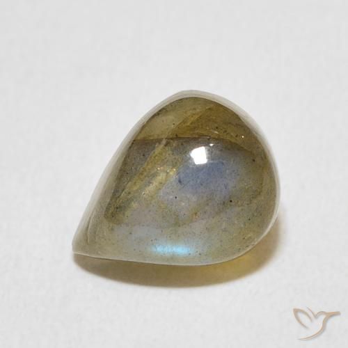 Labradorite Multicolore naturelle En forme de poire, 3.07 ct, Translucide