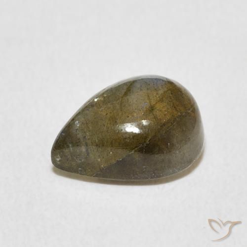 Labradorite Multicolore naturelle En forme de poire, 2.65 ct, Translucide