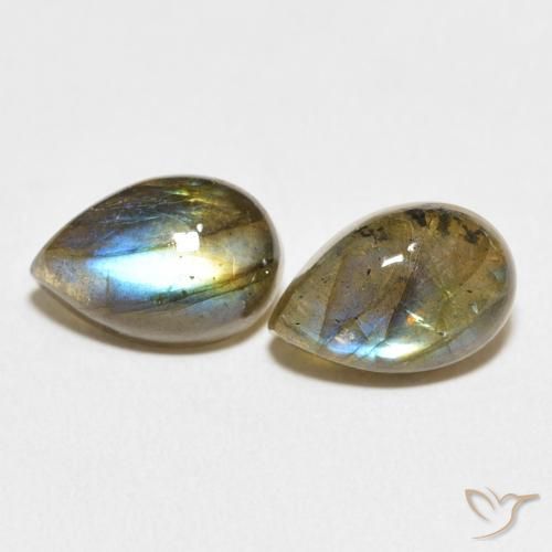 Shop natural 7.64ct Multicolore Labradorite gems, En forme de poire, from Madagascar at GemSelect. In stock, global shipping!