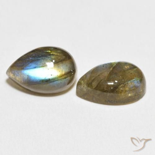 Shop natural 7.64ct Multicolore Labradorite gems, En forme de poire, from Madagascar at GemSelect. In stock, global shipping!