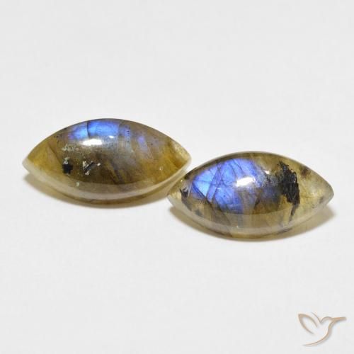 7.16ctw Naturel Multicolore Labradorite, Marquise, Translucide