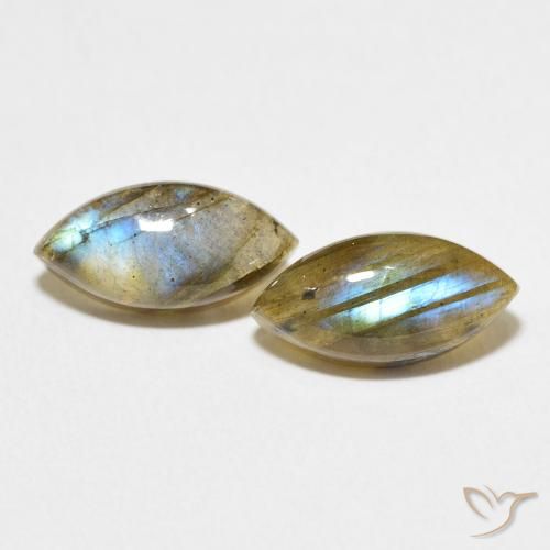4.70ctw Naturel Multicolore Labradorite, Marquise, Translucide