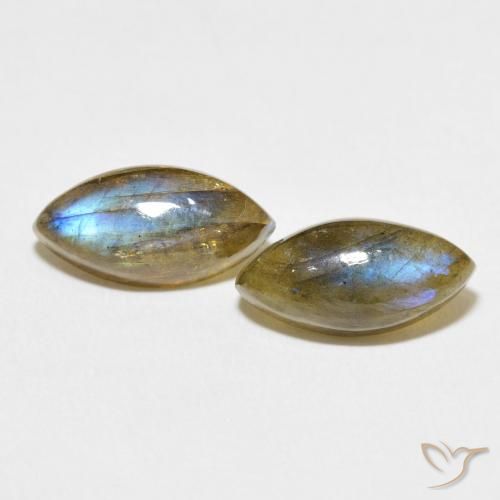 6.65ctw Naturel Multicolore Labradorite, Marquise, Translucide