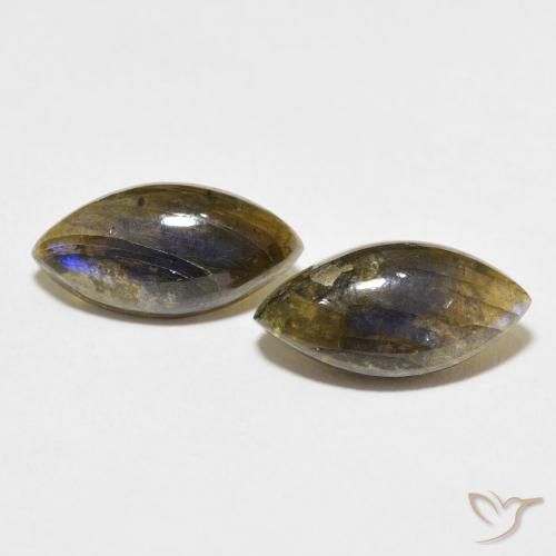6.50ctw Naturel Multicolore Labradorite, Marquise, Translucide