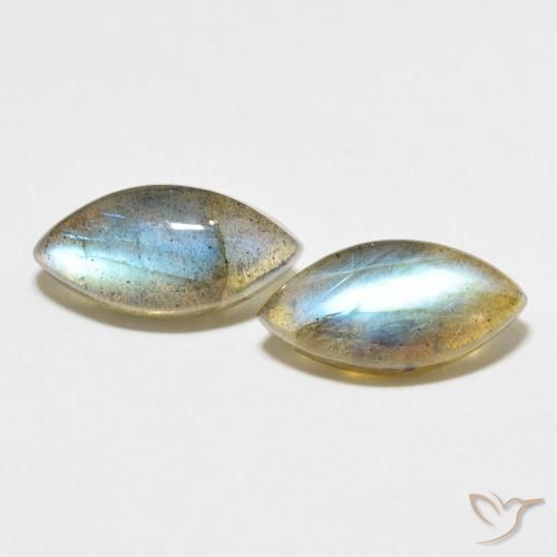 7.47ctw Naturel Multicolore Labradorite, Marquise, Translucide