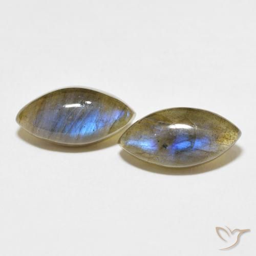 7.20ctw Naturel Multicolore Labradorite, Marquise, Translucide