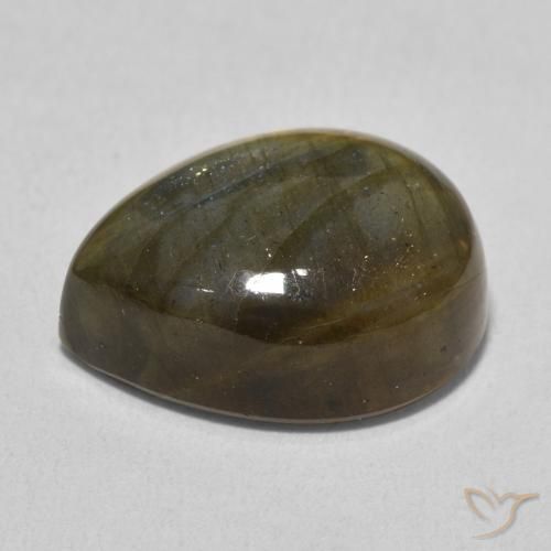 Labradorite Multicolore naturelle En forme de poire, 11.00 ct, Translucide