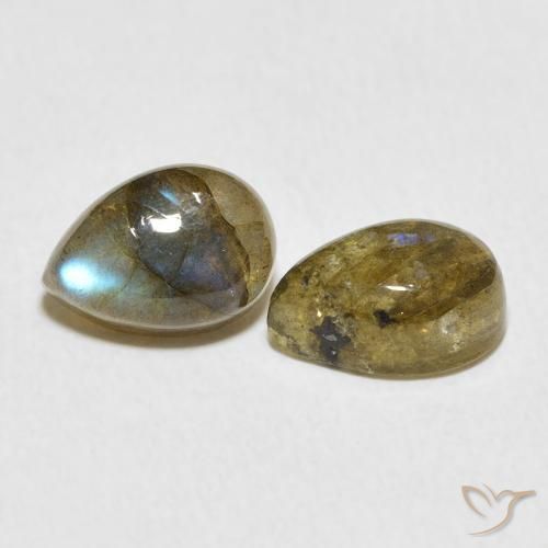 Shop natural 5.26ct Multicolore Labradorite gems, En forme de poire, from Madagascar at GemSelect. In stock, global shipping!