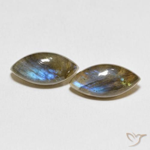 6.55ctw Naturel Multicolore Labradorite, Marquise, Translucide