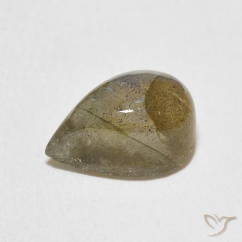Labradorite Multicolore naturelle En forme de poire, 4.47 ct, Translucide