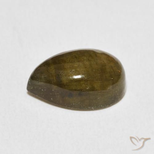 Labradorite Multicolore naturelle En forme de poire, 3.87 ct, Translucide