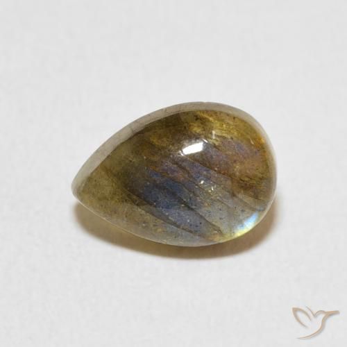 Labradorite Multicolore naturelle En forme de poire, 1.80 ct, Translucide