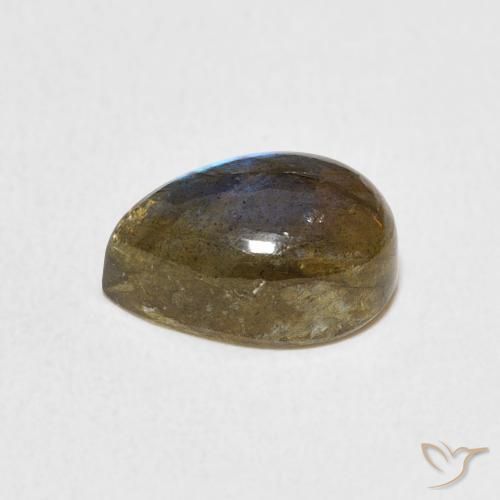 Labradorite Multicolore naturelle En forme de poire, 2.73 ct, Translucide
