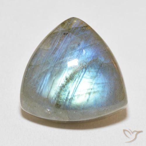Labradorite Multicolore naturelle Trillion, 19.83 ct, Translucide