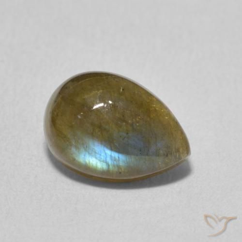 Labradorite Multicolore naturelle En forme de poire, 2.30 ct, Translucide