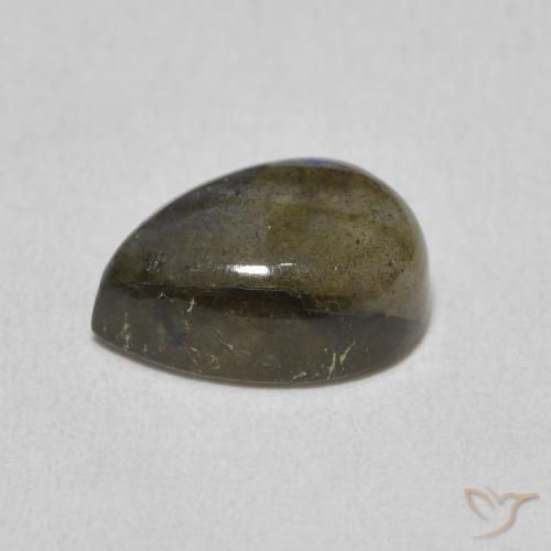 Labradorite Multicolore naturelle En forme de poire, 2.57 ct, Translucide