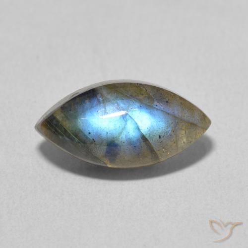 3.87ct Naturel Multicolore Labradorite, Marquise, Translucide