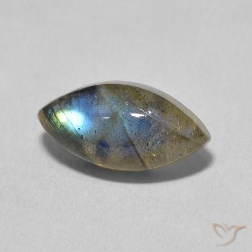 Labradorite Multicolore naturelle Marquise, 3.87 ct, Translucide