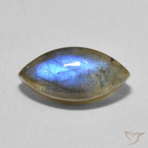 5.38ct Naturel Multicolore Labradorite, Marquise, Translucide