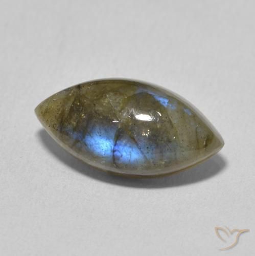 Labradorite Multicolore naturelle Marquise, 5.02 ct, Translucide