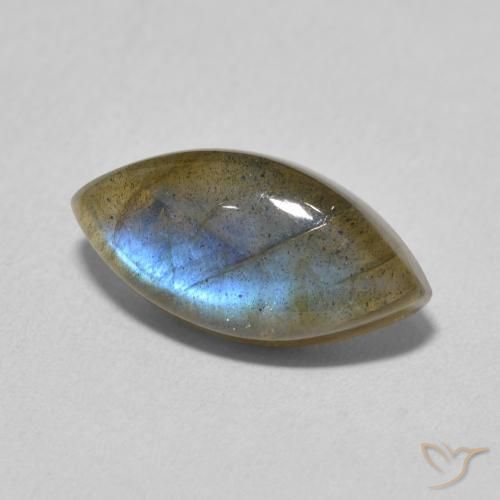 Labradorite Multicolore naturelle Marquise, 4.70 ct, Translucide