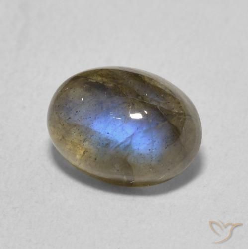 Labradorite Multicolore naturelle ovale, 1.72 ct, Translucide