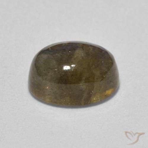 Labradorite Multicolore naturelle ovale, 1.72 ct, Translucide