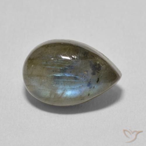Labradorite Multicolore naturelle En forme de poire, 4.26 ct, Translucide