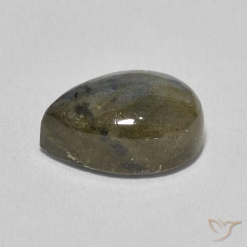 Labradorite Multicolore naturelle En forme de poire, 4.26 ct, Translucide
