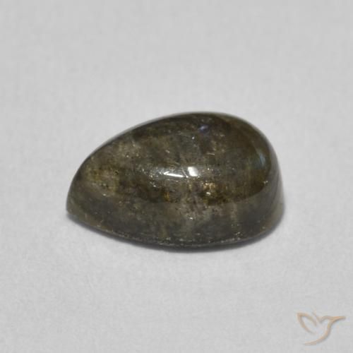 Labradorite Multicolore naturelle En forme de poire, 1.68 ct, Translucide