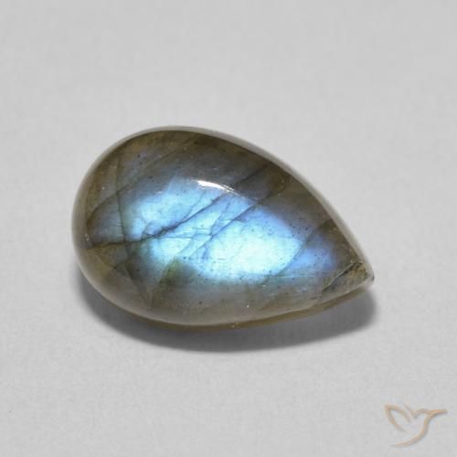 4.00ct Naturel Multicolore Labradorite, En forme de poire, Translucide