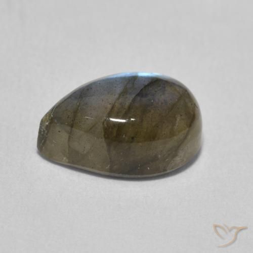 Labradorite Multicolore naturelle En forme de poire, 4.00 ct, Translucide