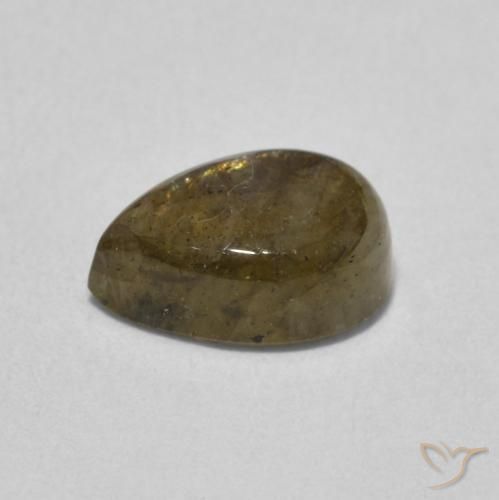 Labradorite Multicolore naturelle En forme de poire, 1.66 ct, Translucide