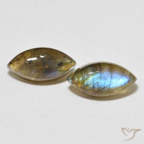 4.77ctw Naturel Multicolore Labradorite, Marquise, Translucide