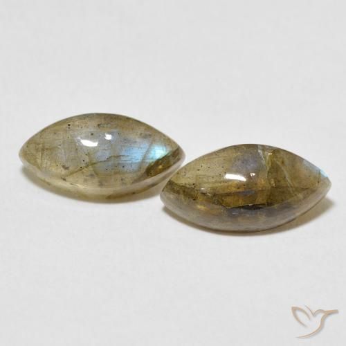 4.96ctw Naturel Multicolore Labradorite, Marquise, Translucide
