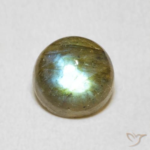 1.77ct Naturel Multicolore Labradorite, Tour, Translucide