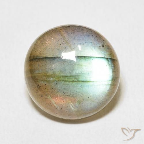 8.34ct Naturel Multicolore Labradorite, Tour, Translucide